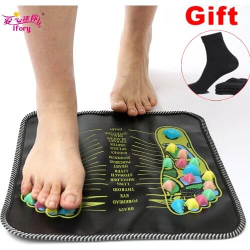 Hot Sale Colorful Plastic Foot Massager Pad Reflexology Walk Stone Acupressure Mat Pad Massageador for Foot Leg Pain Relief