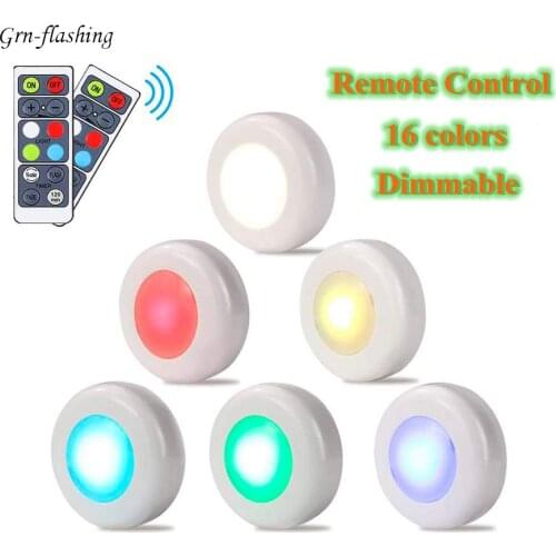13 colors LED Under Cabinet light remote control Dimmable night light For home Kitchen TV Wardrobe Stair loft Hallway decor lamp