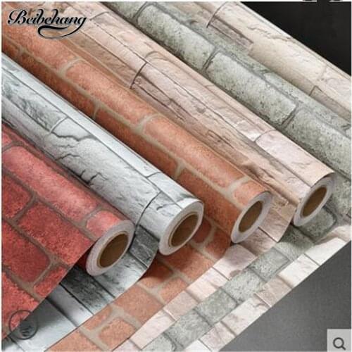 Beibehang self - adhesive retro nostalgia wallpaper brick Wenwen Chinese wallpaper three - dimensional stickers waterproof wall