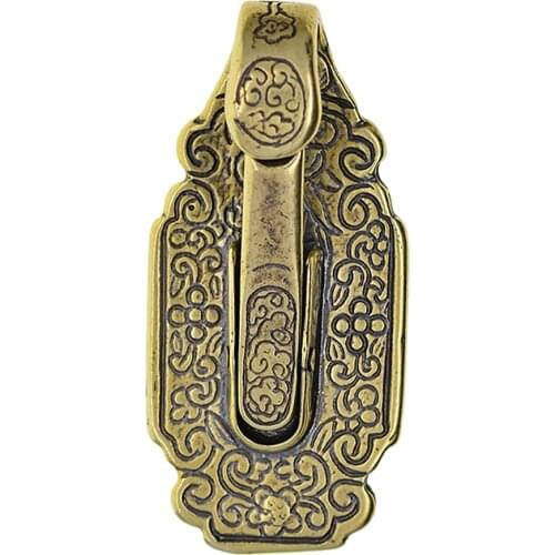 Solid Brass Retro Keychain Belt Loop Key Holder Storage Compact Organizer