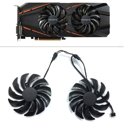 2psc/Lot T129215SU PLD09210S12HH PC Cooling fan For GIGABYTE GTX1050 Ti 1060 1070 Ti 1080 RX 470 480 570 580 Graphics Card fan