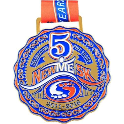 High Quality Customized Metal Medal cheap custom casting paint medals with ribbons hot sales enamel running medals