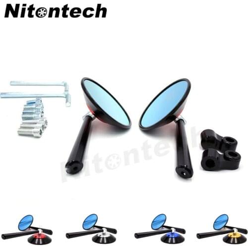 Motorcycle mirror round side rearview CNC For Honda Yamaha fz1 xmax r15 kawasaki Z750 Z800 Suzuki BMW hyosung KTM piaggio