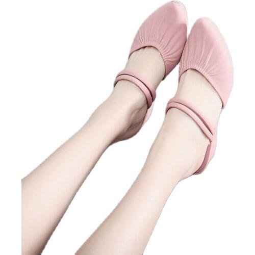 Women Low Heel Slippers Pointed Toe Flats Bottom Fashion Summer Drags Sandals Womans Baotou Slippers Lazy Casual Mules Shoes