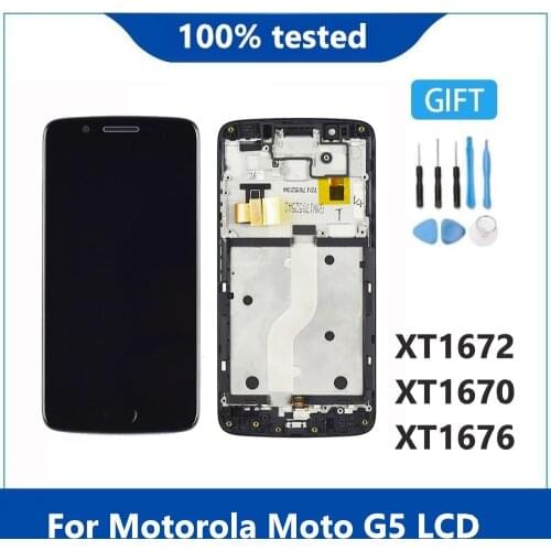 Original 5,0 "For Motorola Moto G5 LCD Display Touch Screen Replacement Screen for Moto G5 XT1672 XT1670 XT1676 LCD Display