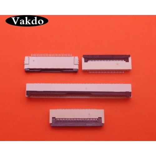 10PCS FPC Connector socket FFC 0.5MM Clamshell Bottom Contact Type 30P 32P 34P 36P 40P 45P 50P 54P 60P