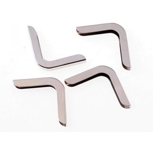 Free Shipping 10PCs Silver Tone Book Scrapbooking Albums Menus Folders Corner Protectors(Fit 4mm thick) 45x32mm F1241