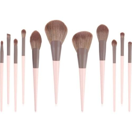 11PCS High Quality Makeup Brushes Super Soft Set Eyeshadow Foundation Eyeliner Lip Cosmetics Novice Beauty Tools Travel Portable