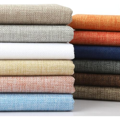 148cmx100cm Sofa Fabric Thickened Plain Fabric Canvas Coarse Linen Cotton and Linen Fabric Hard Bag Tablecloth Old Coarse Cloth