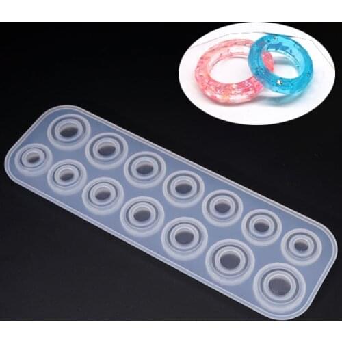 16 Sizes Ring Silicone Molds Dropper DIY Jewelry Rings For DIY Handmade Gifts UV Resin Mold Jewelry Accessories Finding