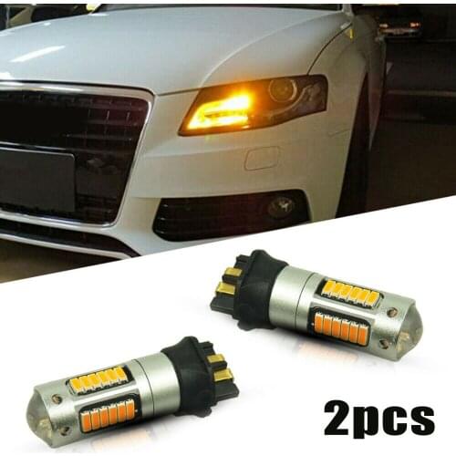 2pcs LED Bulbs Replacement Turn Signal 12V DC 4014-SMD For BMW Light PW24W PWY24W