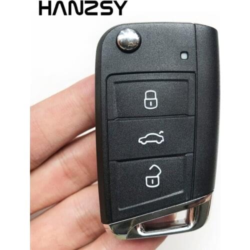 3 Buttons For Volkswagen VW Golf 7 Mk7 Passat Beetle Bora Polo Seat Leon Skoda Octavia Car Flip Folding Key shell Case Fob