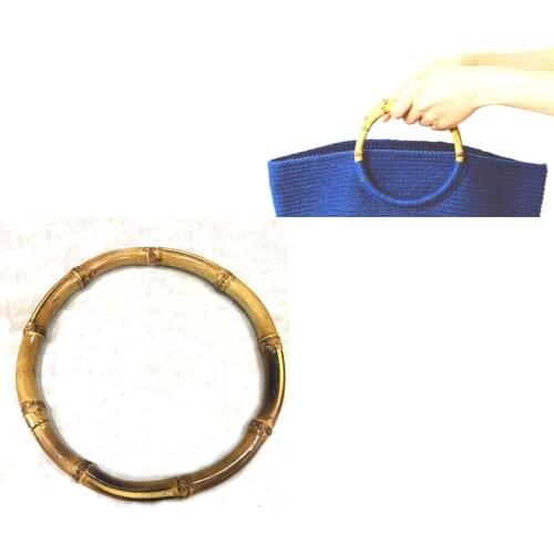 5 Inch Bamboo Bag Handle Accessories bamboo purse handle natural Bamboo Round Handle