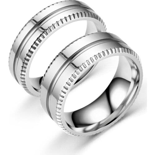 BAECYT Silver Color B Ring Finger Art Retro Man Punk Jewelry Motorcycle Tire Pattern Women Birthday Gifts Couple Jewelry