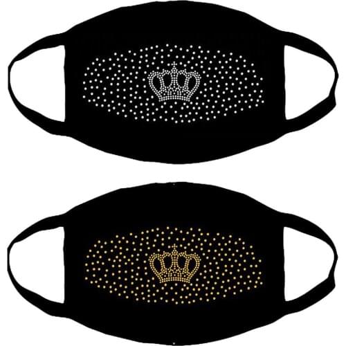 Free shipping mask size use Scatter Queen Crown Rhinestone Hot Fix Iron On Transfer in high quality(Mask is NOT included)