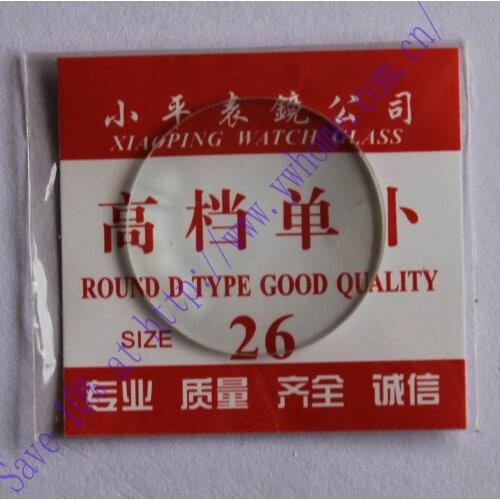 Freeshipping New 1x Convex Spherical Glass Watch Crystal diameter 26 mm Edge Thick 1.0mm