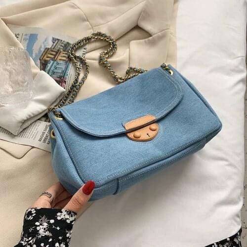 Denim Canvas Large Tote Underarm bag for Women 2021 Simple Crossbody Shoulder Bag Lady Luxury Brand New Handbags and Purses