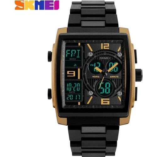 SKMEI Men Fashion Watches Count Down Chronograph Alarm Sport Watch Watwrproof EL Light Digital Wristwatches Relogio Masculino