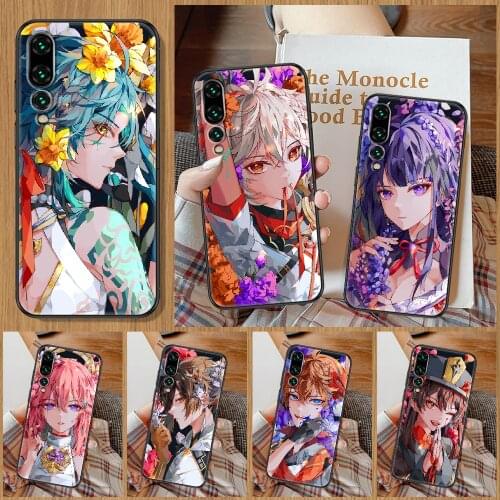 Genshin Impact ZhongLi Kaedehara Kazuha Phone Case For Huawei P Mate P10 P20 P30 P40 10 20 Smart Z Pro Lite black soft shell 3D