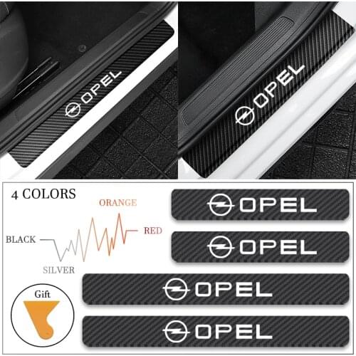 Car Door Sill Cover Carbon Fiber Waterproof Protector Sticker For Opel Astra Corsa Insignia Antara Meriva Zafira Car Accessories