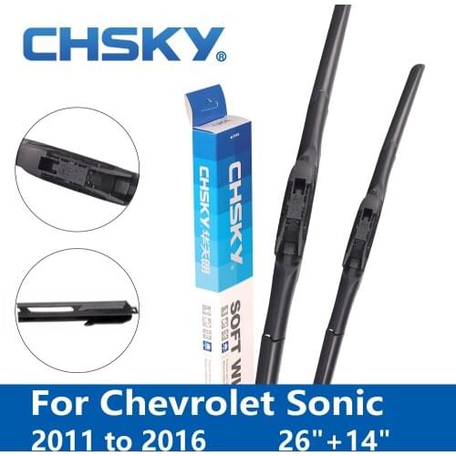 CHSKY Car Windshield Wiper Blade for Chevrolet Sonic 2011 2012 2013 2014 2015 2016 Fit Pinch Tab Arms 26"&14" Windscreen Wipers