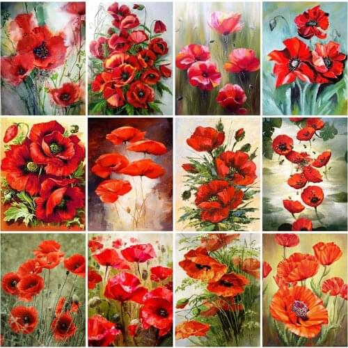 EverShine Diamond Painting DIY Flower Diamond Embroidery Full Square Picture Of Rhinestones Cross Stitch Mosaic Decor For Home