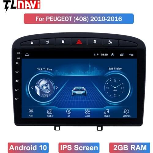 IPS 2.5D Screen 9 inch Android 10 Car Stereo for 2010-2016 PEUGEOT 308 408 GPS Navigation