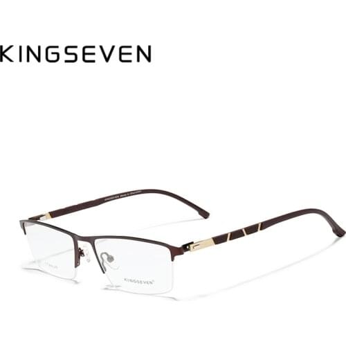 KINGSEVEN Titanium Glasses Frame Women Vintage Round Myopia Support Custom prescription Lenses 1.56 1.61 Frame Men Oval Eyewear