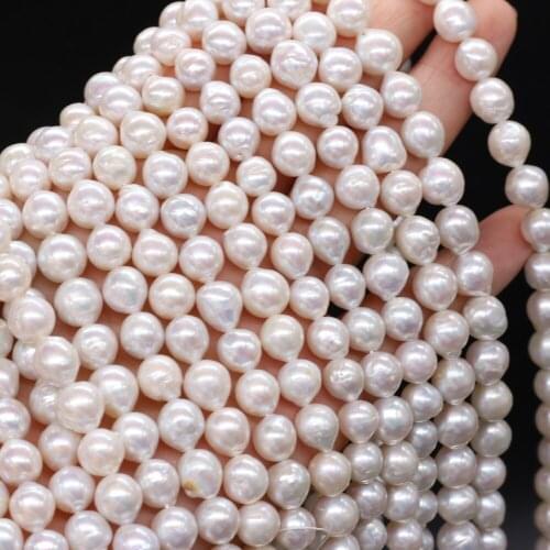 Round Beads Natural Baroque White Special-Shaped Pearls Loose Beads For Jewelry Making Charm DIY Bracelet Necklace Length 36cm