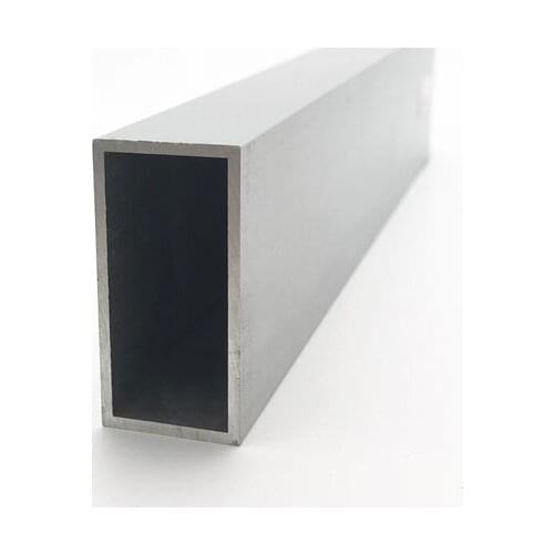 25mm*50mm*2mm square tube aluminum alloy hollow pipe rectangle straight duct vessel 100/200/300/400/500/550mm length