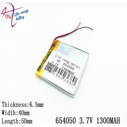 3.7V 1300mAH 654050 polymer lithium ion / Li-ion battery for GPS,mp3,mp4,mp5,dvd,bluetooth,model toy mobile bluetooth