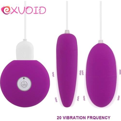 EXVOID G-Spot Massager Silicone Egg Vibrator Sex Toys for Women 20 Frequency Waterproof Vibrators for Woman USB Charging Remote