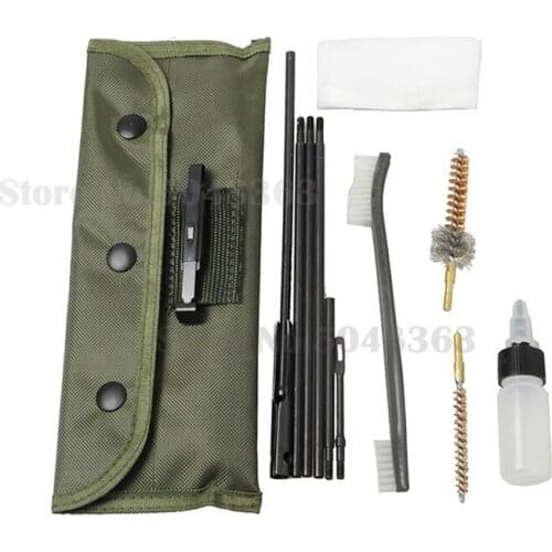 10 Piece .22 22LR .223 556 Rifle Gun Cleaning Kit Set Cleaning Rod Nylon Brush Cleaner Gun Accessories Clean Tools