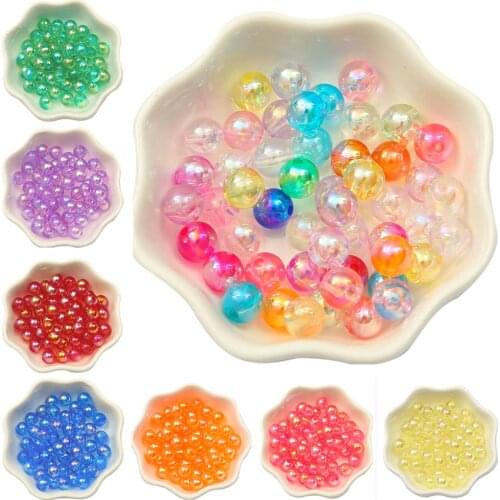 6/8/10mm Hot Acrylic Beads Fits for Handmade DIY Bracelet Necklace Craft Supplies Garment Handcraft Accessories Sewing Supplies