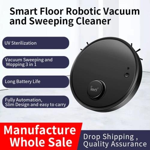 1500Pa Wireless 3-In-1 Smart Robot Vacuum Cleaner Auto Rechargeable Floor Sweeping Cleaning Machine Wet and Dry Home Kitchen