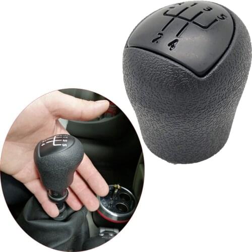 Car 5 Speed Gear Lever Stick Shift Knob Durable Rubber Gear Shifter Knob Head For Renault Clio Kangoo 2006 2007 2008 Black