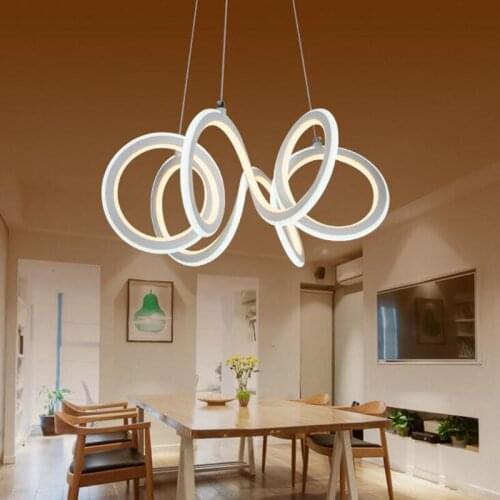 Modern chandelier creative fashion simple chandelier Led personalized profile dining chandelier Bar cafe chandelier led fixture