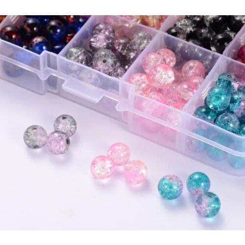 200 Pieces Glass Beads for Jewelry Making Necklace Bracelets