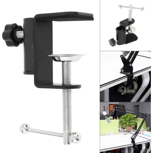 Universal Bracket Clamp Accessories DIY Fixed Metal Clip Fittings Screw Camera Holder for Broadcast Microphone Desk Lamp