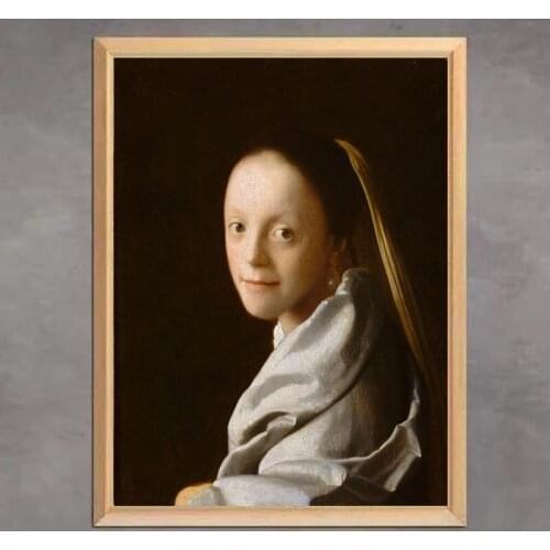 World Famous Painting Portrait of Young Woman Diamond Painting Mosaic Home Decoration Johannes Vermeer Series