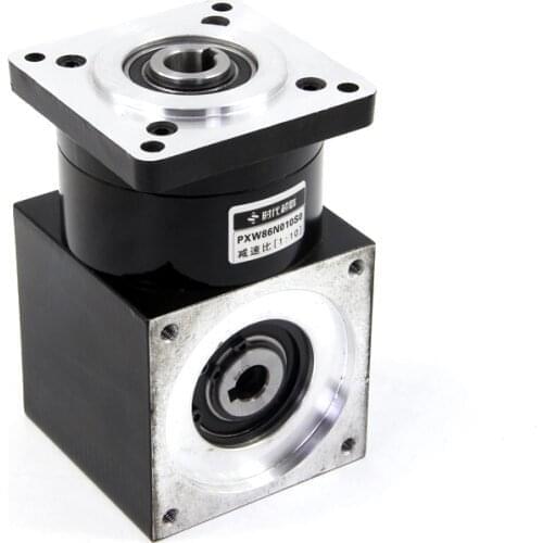 90 degree hole output Nema34 right angle planetary reducer speed ratio 52.8:1 64:1 96:1 114:1 256:1 for Nema34 stepper motor