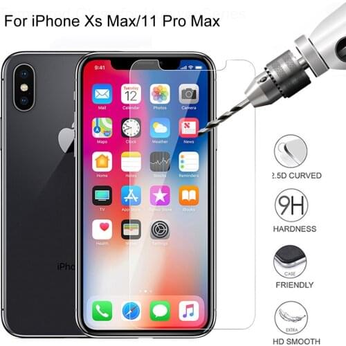 Tempered Glass For iPhone XS MAX 11 Pro MAX Screen Protective Film For iPhone 11 Pro Max Xs Max Glass Protector Glass 11 Pro Max