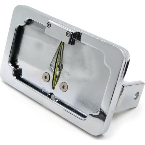 Aftermarket free shipping motorcycle parts Side Mounted LED License Plate Bracket For Suzuki GSXR600 1300 750 SV650 Chrome