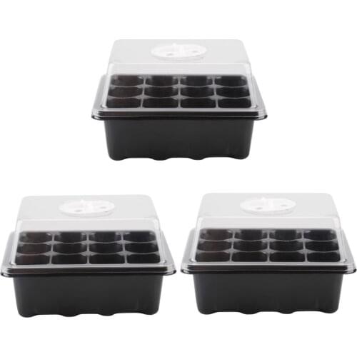 Plant Nursery Tray Garden Decoration Humidity Vented Domes 12-hole 6 Cells Hand Tool Kit Mini Greenhouse Seedling