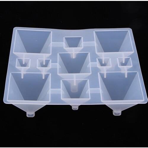 1Set Pyramid Silicone Mould DIY Resin Art Craft Jewelry Making Pendant Molds