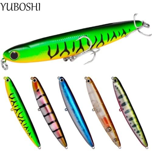 2021 New Style Pencil 11cm/13g Floating Water 5 Colors Bionic Fishing Lure 3D Lifelike Eyes Plastic Hard Bait