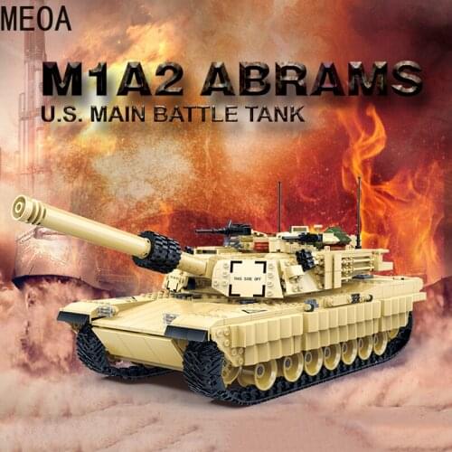 2155pcs WW2 Military M1A2 Abrams Main Battle Tank Building Blocks Army Soldier City Bricks Toys Gifts For Children Kids