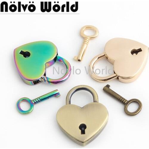 5-10-30sets 30*39mm 4 colors small luggage locks with key bag lock in bag Parts or accessories