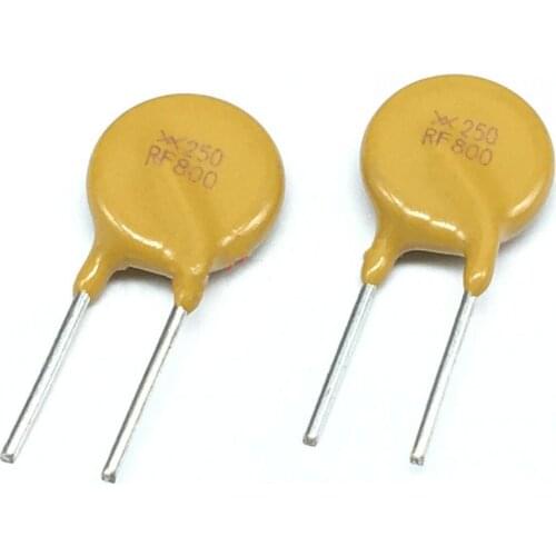 500PCS 250V 0.8A 800mA PPTC Resettable Fuse TRF250-800 Self-recovering DIP fuse