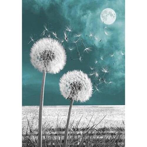 5D DIY Diamond Painting New Arrivals Dandelion Diamond Mosaic Flower Cross Stitch Kits Picture Of Rhinestones Handmade Gift